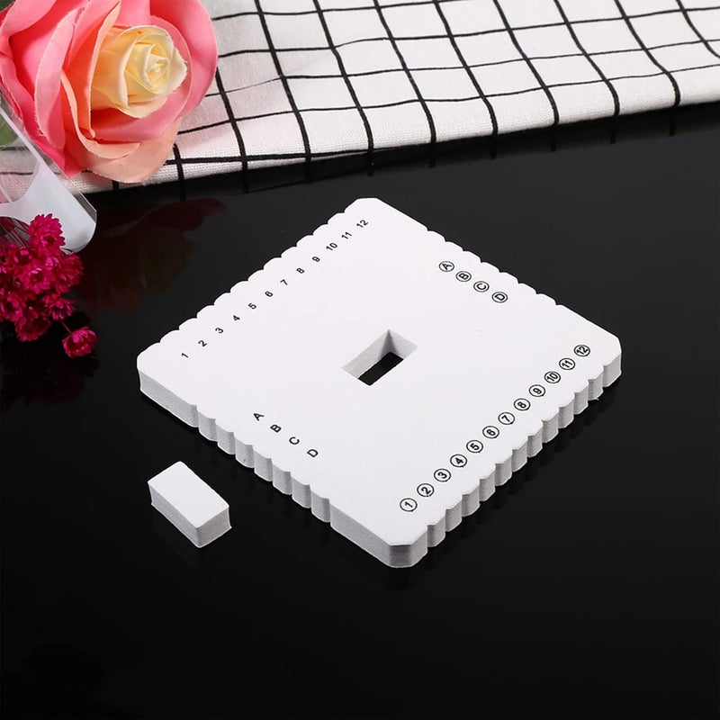 Kodrily 2Pcs Round Square Kumihimo Disk Kit, EVE Braiding Disks, White Kumihimo Disk Braiding, DIY Round Kumihimo Disc Square Braided Plate for Fine Thread Wire Beading - Image 5